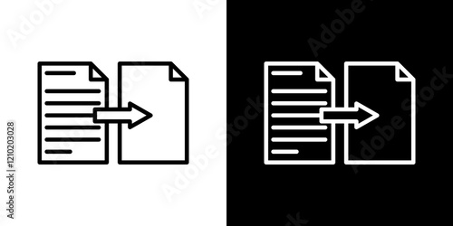 Compare vector icon in thin line style