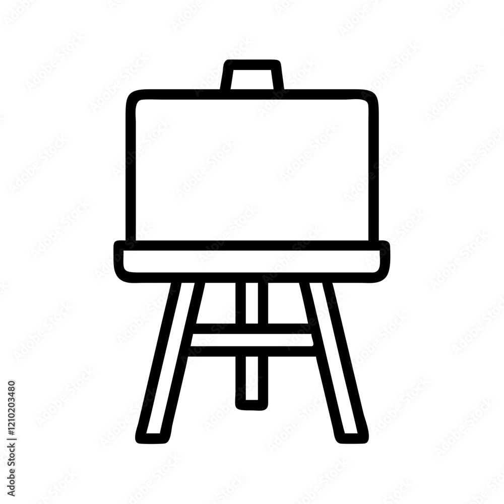 easel icon, easel line art - simple line art of easel, perfect for easel logos and icons easel icon, easel line art - simple line art of easel, perfect for easel logos and icons