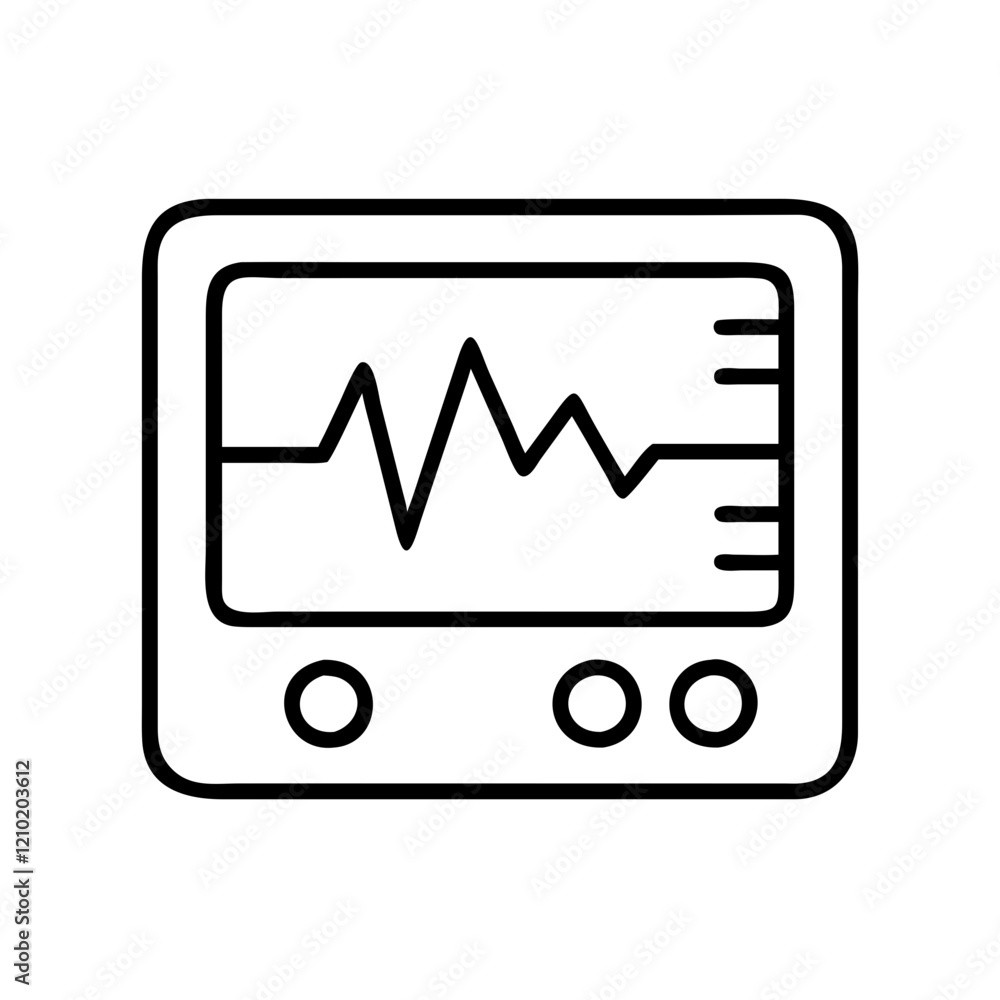 ecg machine icon, ecg machine line art - simple line art of ecg machine, perfect for ecg machine logos and icons ecg machine icon, ecg machine line art - simple line art of ecg machine, perfect for ecg machine logos and icons