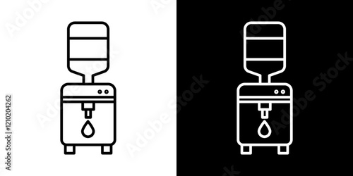 Dispenser vector icon in thin line style