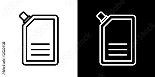 Doy pack pouch vector icon in thin line style