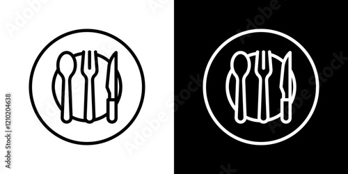 Eatery vector icon in thin line style