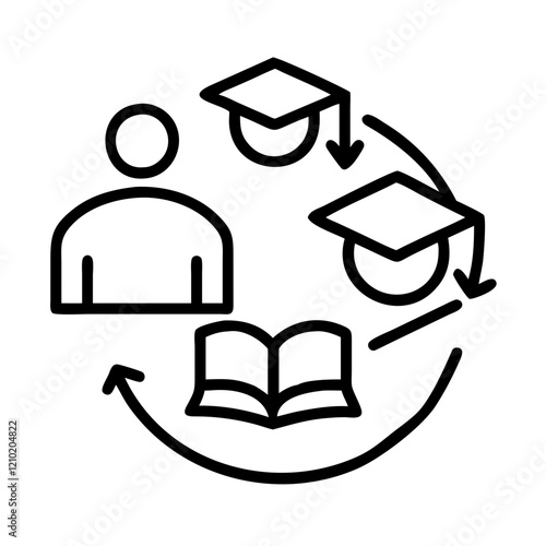 education reform icon, education reform line art - simple line art of education reform, perfect for education reform logos and icons
