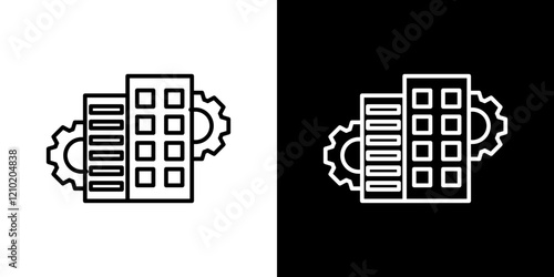 Enterprise vector icon in thin line style