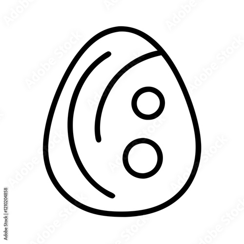 egg icon, egg line art - simple line art of egg, perfect for egg logos and icons