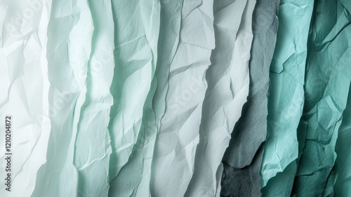 Wallpaper Mural Soft pencil strokes create a gradient effect on jagged textured paper in subtle shades of mint and gray Torontodigital.ca