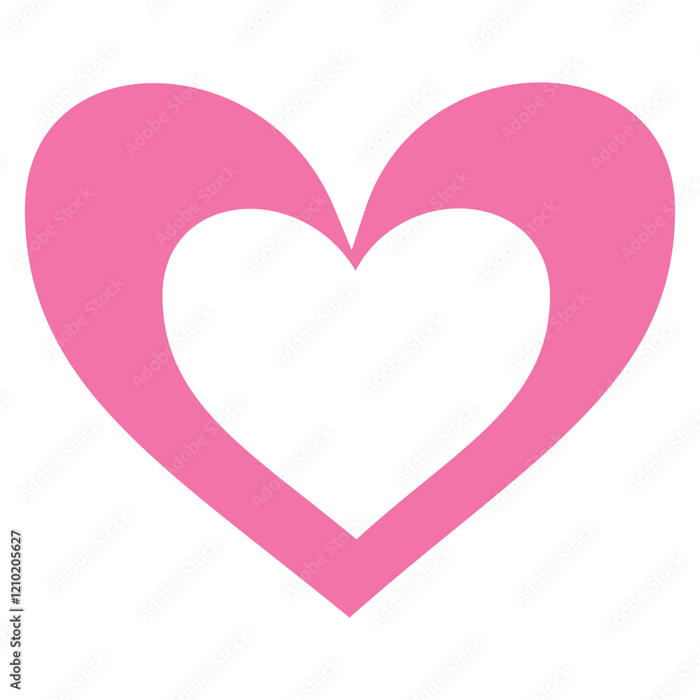 Cute cartoon funny playful heart with face illustration for Valentine's Day Cute cartoon funny playful heart with face illustration for Valentine's Day