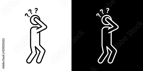 Forget vector icon in thin line style