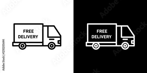Free delivery vector icon in thin line style