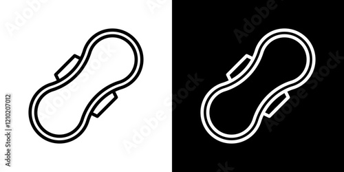 Hygienic pad vector icon in thin line style