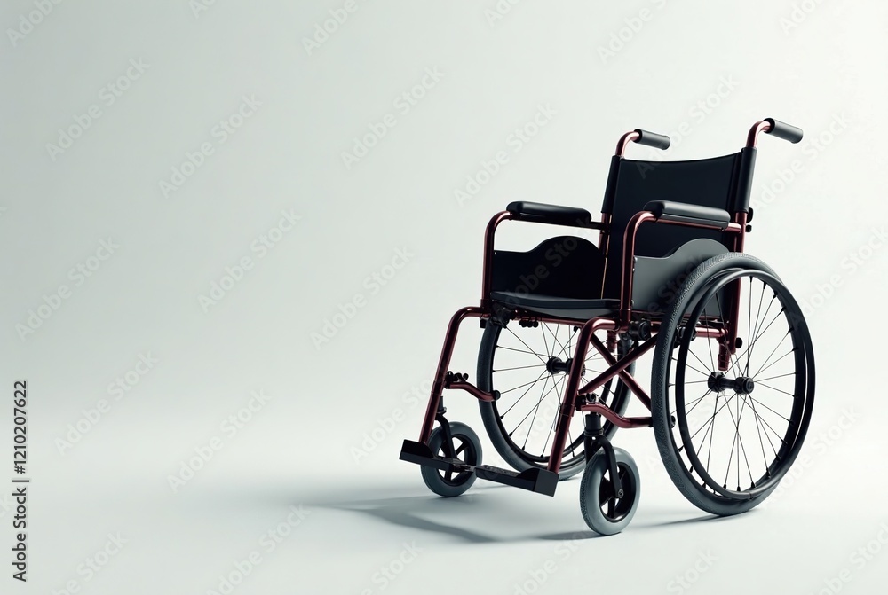 Fototapeta premium Modern Wheelchair Design, Light Background, AI Art