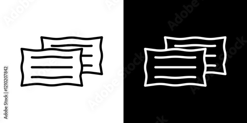 Lasagne vector icon in thin line style