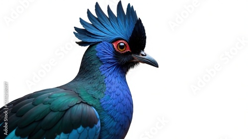 Majestic Great Blue Turaco Close-up - AI Photo photo