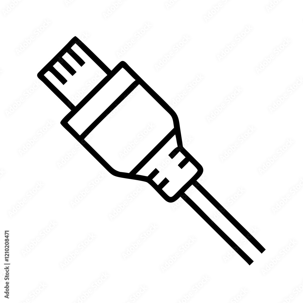ethernet cable icon, ethernet cable line art - simple line art of ethernet cable, perfect for ethernet cable logos and icons ethernet cable icon, ethernet cable line art - simple line art of ethernet cable, perfect for ethernet cable logos and icons