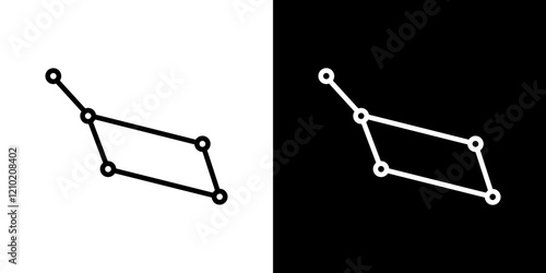 Lyra Constellation vector icon in thin line style
