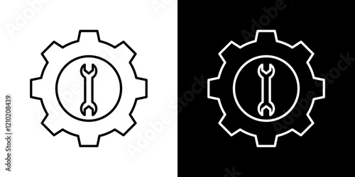 Maintainance vector icon in thin line style