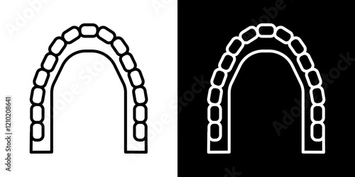 Maxilla vector icon in thin line style