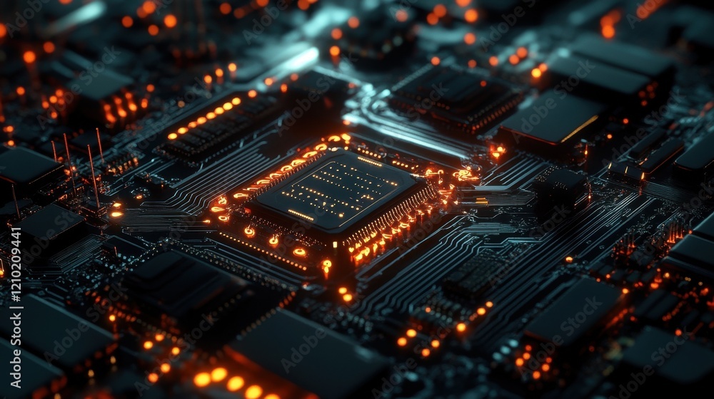 Neural circuit and cybernetic brain in quantum computing system, featuring advanced artificial intelligence, biotechnology, and machine learning elements Neural circuit and cybernetic brain in quantum computing system, featuring advanced artificial intelligence, biotechnology, and machine learning elements