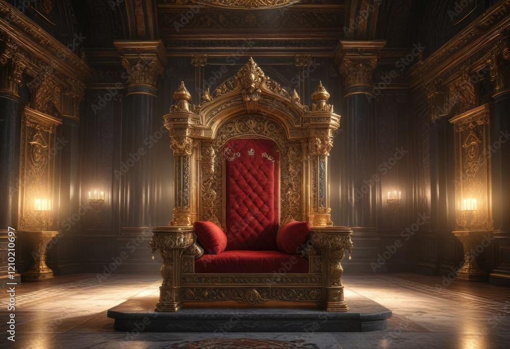 An imposing throne in a grand, high-ceilinged chamber , grand interior, , high ceilings An imposing throne in a grand, high-ceilinged chamber , grand interior, , high ceilings