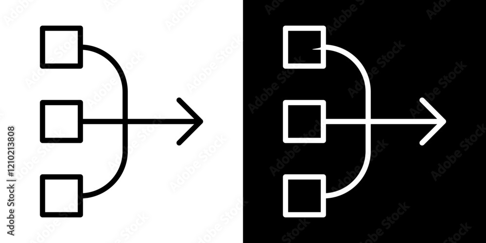 Simplify vector icon in thin line style Simplify vector icon in thin line style