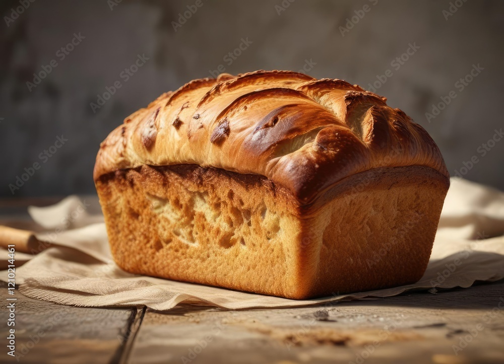 Artisanal bread loaf with rustic texture and golden crust , baked goods, wooden utensils, natural light Artisanal bread loaf with rustic texture and golden crust , baked goods, wooden utensils, natural light