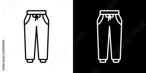 Sweatpants vector icon in thin line style
