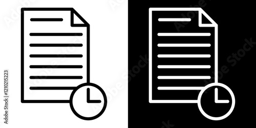 Temporary files vector icon in thin line style