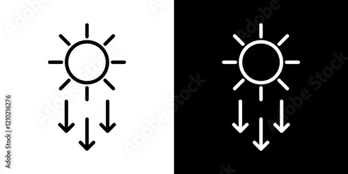 UV vector icon in thin line style