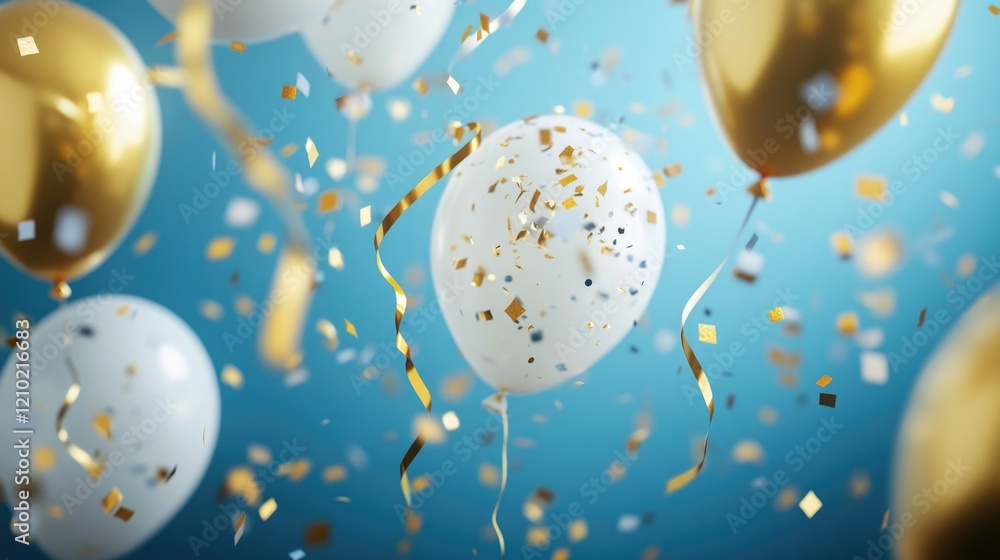Fototapeta premium Gold Balloons Celebration