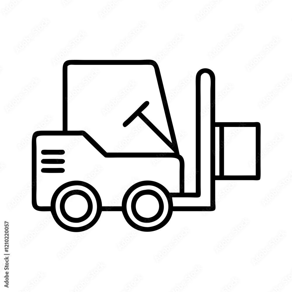 forklift icon, forklift line art - simple line art of forklift, perfect for forklift logos and icons forklift icon, forklift line art - simple line art of forklift, perfect for forklift logos and icons