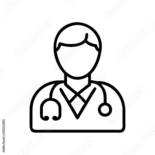 general practitioner icon, general practitioner line art - simple line art of general practitioner, perfect for general practitioner logos and icons
