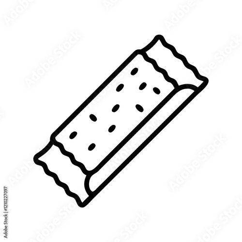 granola bar icon, granola bar line art - simple line art of granola bar, perfect for granola bar logos and icons