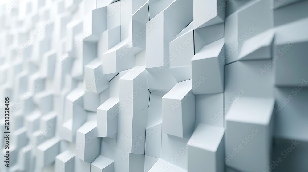 3D rendering of a white background with a geometric pattern 3D rendering of a white background with a geometric pattern