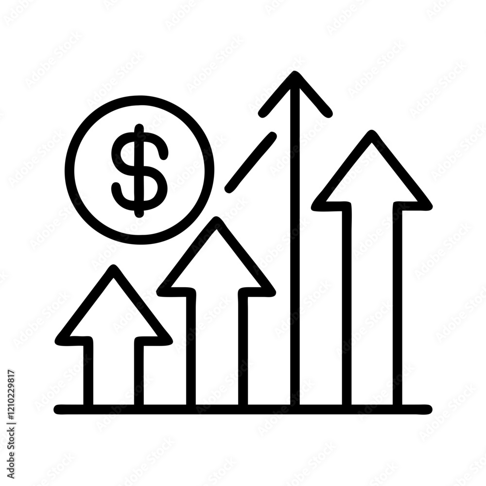 growth stocks icon, growth stocks line art - simple line art of growth stocks, perfect for growth stocks logos and icons growth stocks icon, growth stocks line art - simple line art of growth stocks, perfect for growth stocks logos and icons