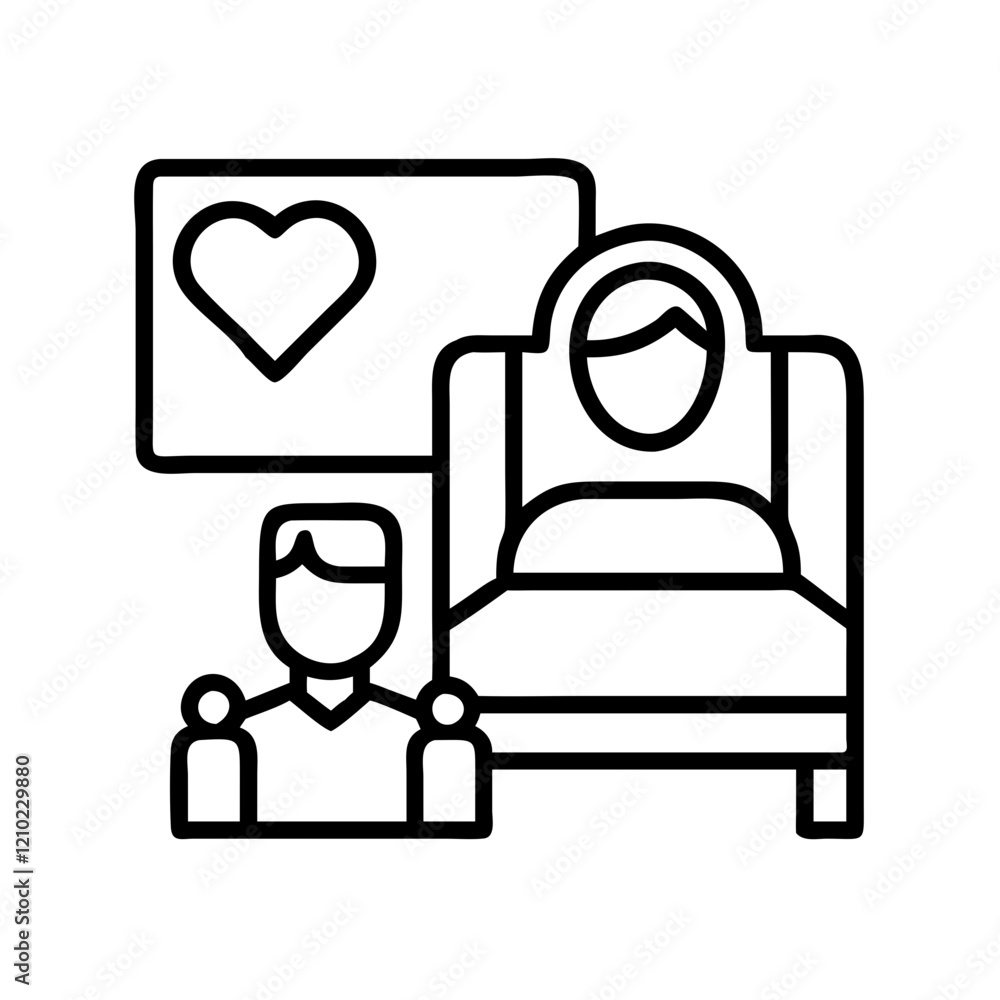 guest room icon, guest room line art - simple line art of guest room, perfect for guest room logos and icons guest room icon, guest room line art - simple line art of guest room, perfect for guest room logos and icons