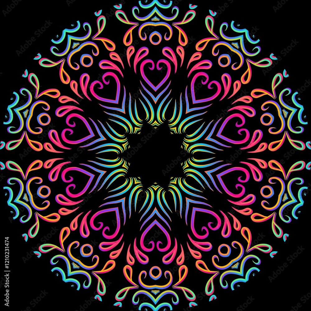 caleidoscope classic gradient flower art pattern of traditional tenun batik ethnic dayak ornament for wallpaper ads background sticker or clothing caleidoscope classic gradient flower art pattern of traditional tenun batik ethnic dayak ornament for wallpaper ads background sticker or clothing