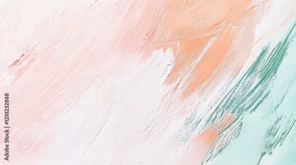 Obraz premium Abstract composition with soft pastel colors and subtle brush strokes creating a serene and dreamy atmosphere