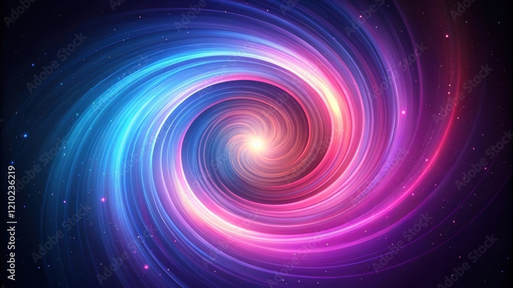 Abstract Cosmic Swirl Vibrant Nebula with Glowing Spiral Galaxy Abstract Cosmic Swirl Vibrant Nebula with Glowing Spiral Galaxy