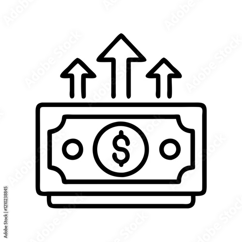 hyperinflation icon, hyperinflation line art - simple line art of hyperinflation, perfect for hyperinflation logos and icons