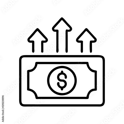 hyperinflation icon, hyperinflation line art - simple line art of hyperinflation, perfect for hyperinflation logos and icons