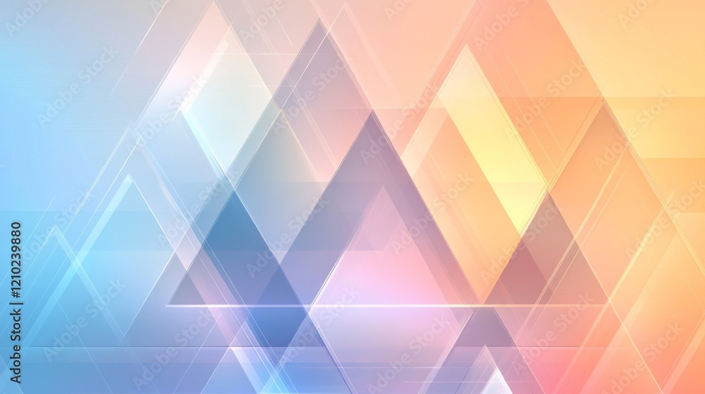 Obraz premium Abstract Geometric Pastel Background with Triangular Shapes