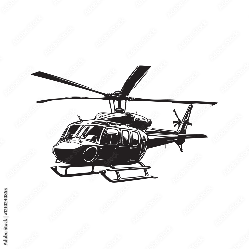 Fototapeta premium helicopter illustration