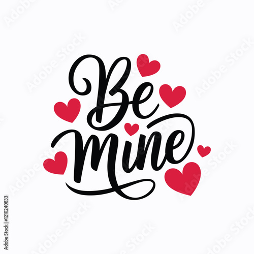 Valentines Day elegant hand text banner.