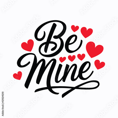 Valentines Day elegant hand text banner.