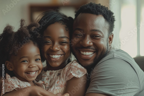 portrait of happy family photo