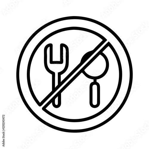 intermittent fasting icon, intermittent fasting line art - simple line art of intermittent fasting, perfect for intermittent fasting logos and icons