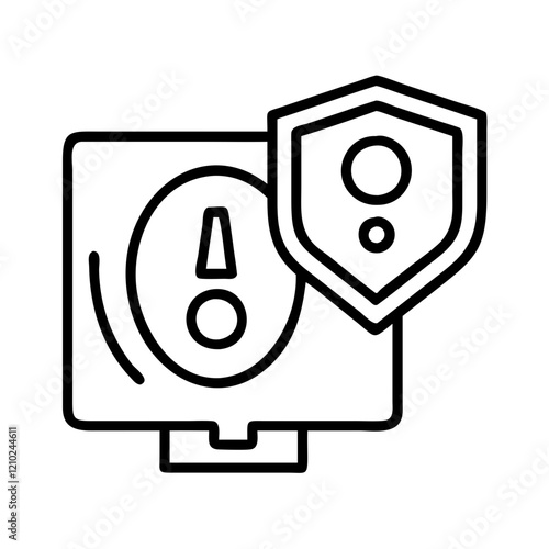 intrusion detection icon, intrusion detection line art - simple line art of intrusion detection, perfect for intrusion detection logos and icons