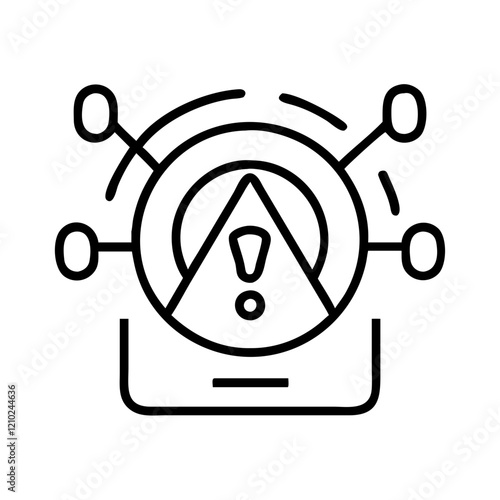 intrusion detection icon, intrusion detection line art - simple line art of intrusion detection, perfect for intrusion detection logos and icons