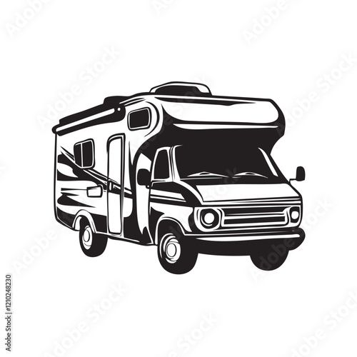 illustration of a RV campervan