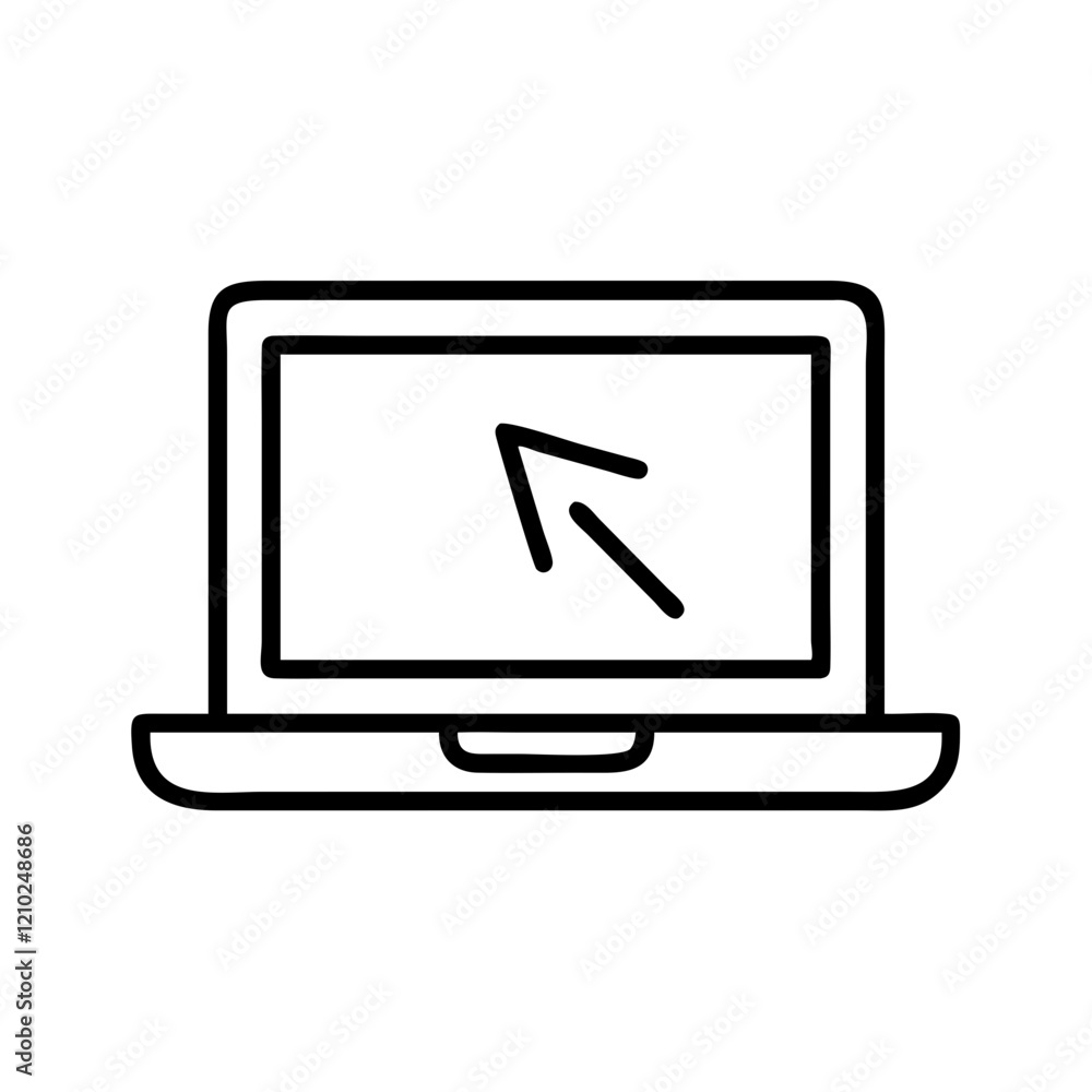 laptop icon, laptop line art - simple line art of laptop, perfect for laptop logos and icons laptop icon, laptop line art - simple line art of laptop, perfect for laptop logos and icons